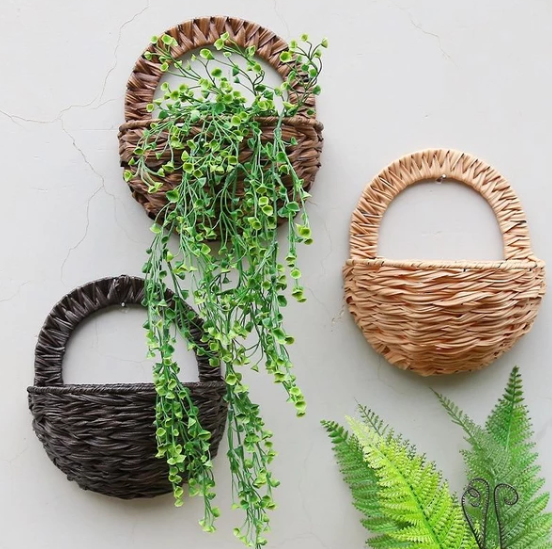 Allen - Rattan Wicker Wall Mounted Planter