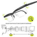FOCUS ADJUSTABLE EYEGLASSES -3 TO +6 DIOPTERS MYOPIA GLASSES READING GLASSES