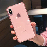 Anti-shock Frame Clear Transparent iPhone Case-TrendyVibes.CO