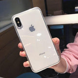 Anti-shock Frame Clear Transparent iPhone Case-TrendyVibes.CO