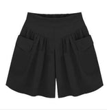 Loose Soft Cotton Wide Leg Pocket Shorts (Buy two free shipping)