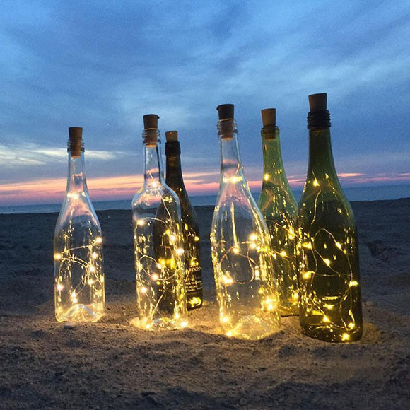 Inspire Uplift Lights Warm White Cork Wine Bottle String Light