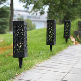 Inspire Uplift Moroccan Tower Solar Lanterns Black (Set of 4) Moroccan Tower Solar Lanterns