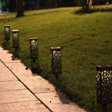 Inspire Uplift Moroccan Tower Solar Lanterns Black (Set of 4) Moroccan Tower Solar Lanterns