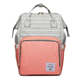 Inspire Uplift pink stripe Mummy Diaper Backpack