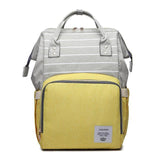 Inspire Uplift yellow stripe Mummy Diaper Backpack